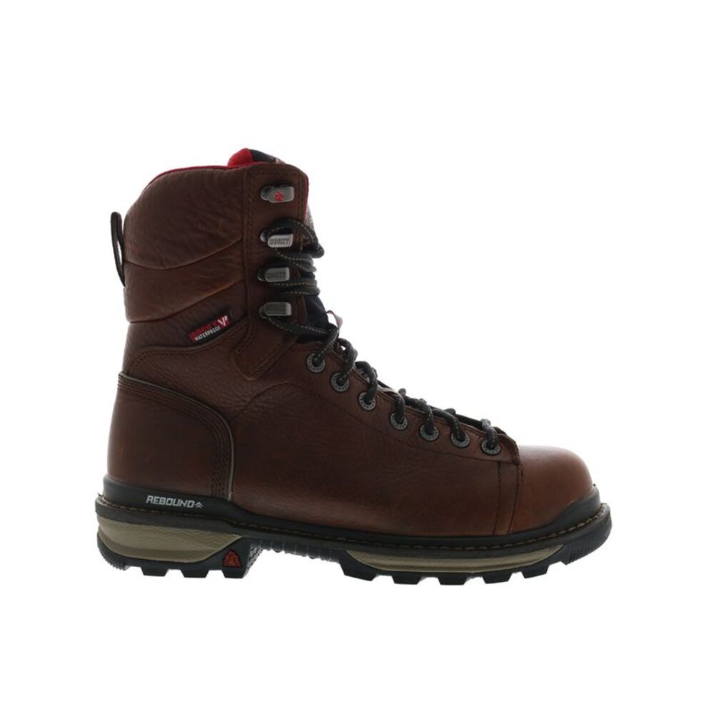 Rocky Mens Rams Horn Lace To Toe Composite Waterproof Brown Boots (NWT)